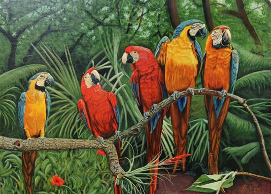 Macaws, oiliograph